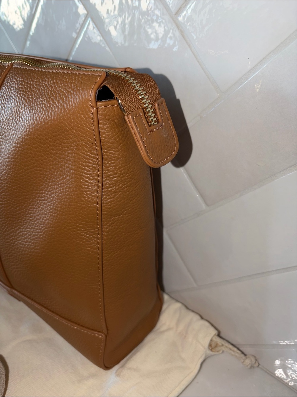Pom Pom London Maple Westminster Messenger Leather Bag with 3 Straps NWT - Picture 5 of 10